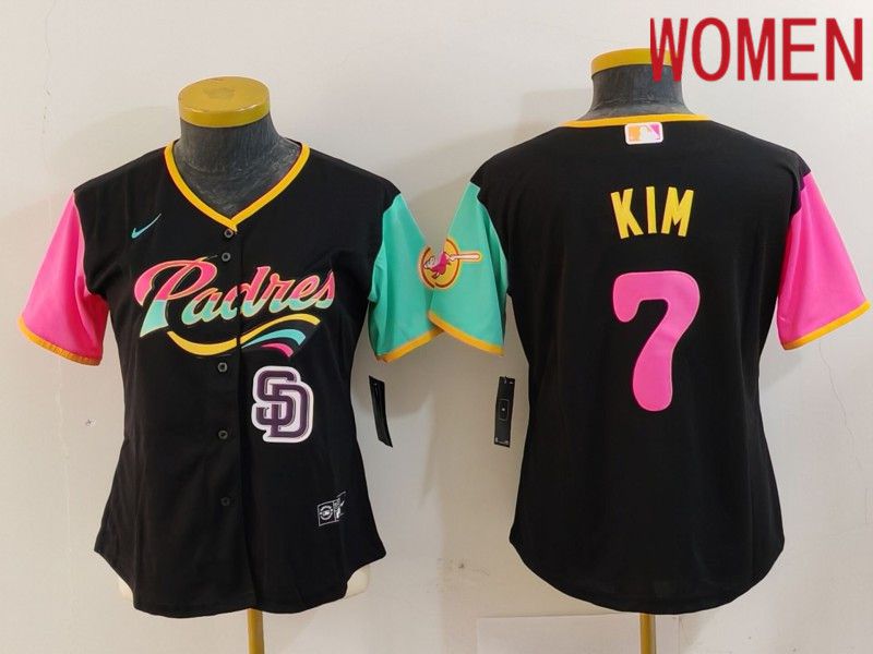 Women San Diego Padres #7 Kim Black City Edition 2024 Nike MLB Jersey style 12